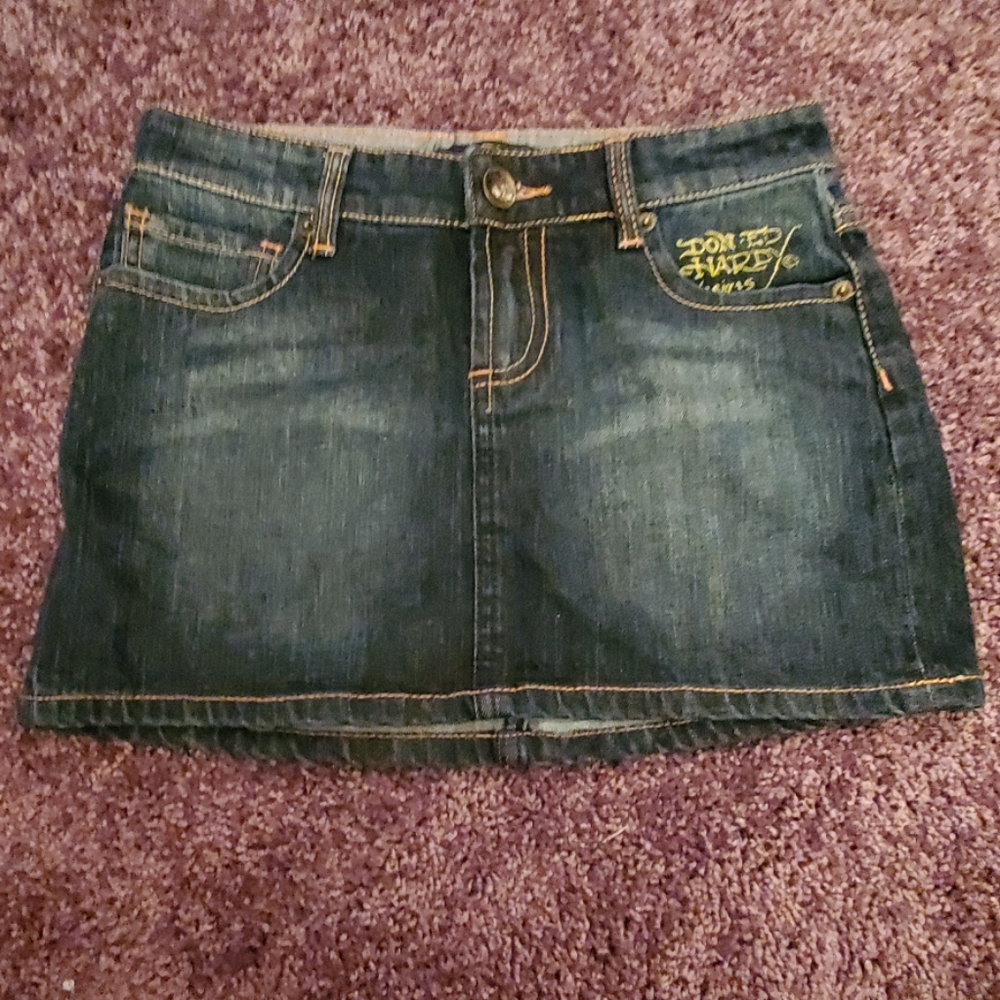 NEW Ed Hardy mini skirt Sz 25 RARE